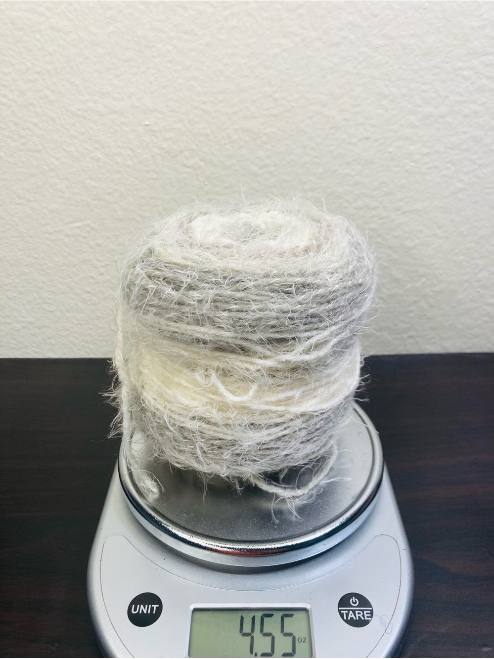 4.55 oz / 129g Neutral White & Cream Decorative Yarn